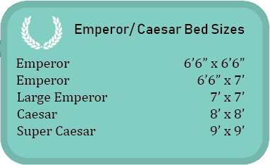Emperor bed sizes